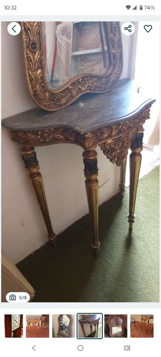 Conjunto espelho e mesa