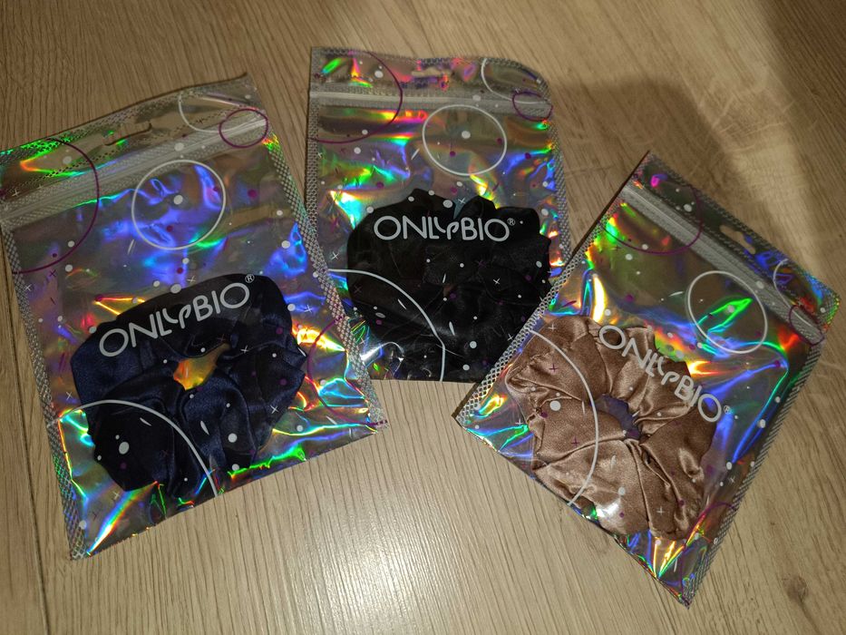 Zestaw trzech jedwabnych gumek only bio