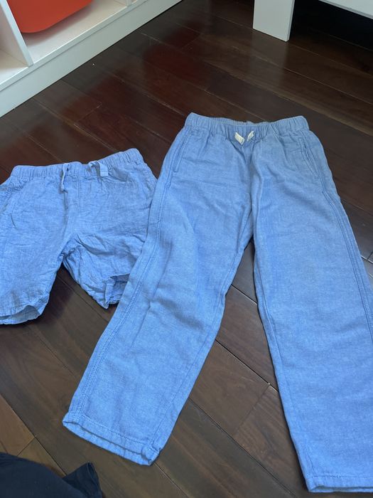 H&M joggery i shorty 116 niebie