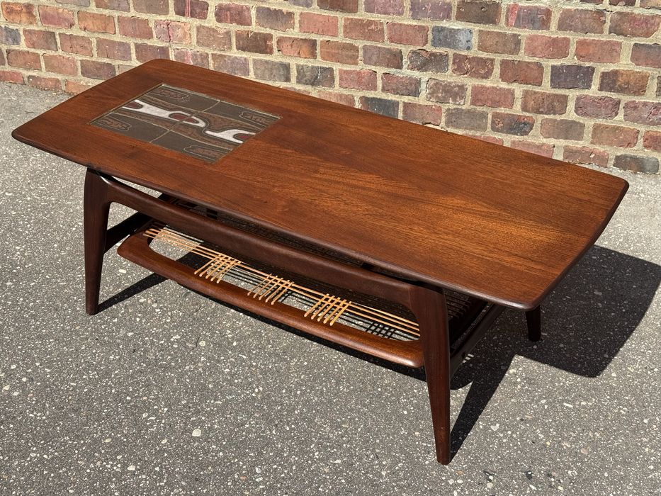 Tekowy stolik kawowy proj.Louis van Teffelen dla marki Wèbè lata60.
