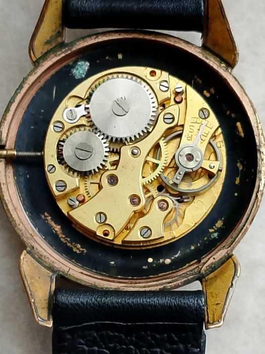 Zegarek męski Beha 15 jewels Krab złocony