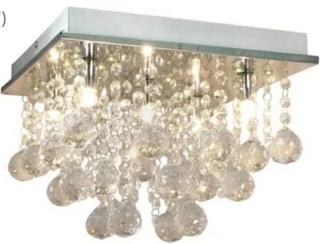 Lampa plafon z kryształkami