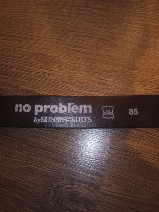 Pasek skórzany męski czarny skóra naturalna 100 cm