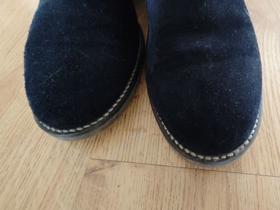 Tommy Hilfiger Wera 2 – zamszowe kozaki, granatowe, klasyka premium 39