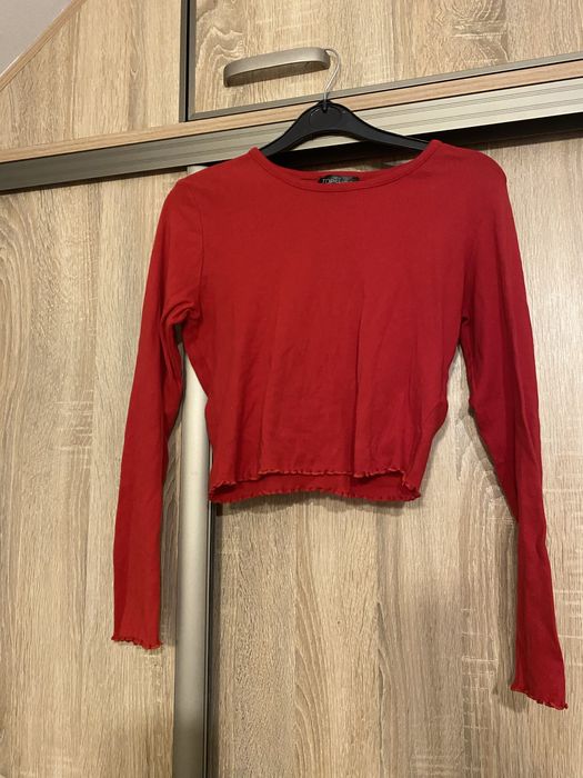 Bluzka crop top marszczony