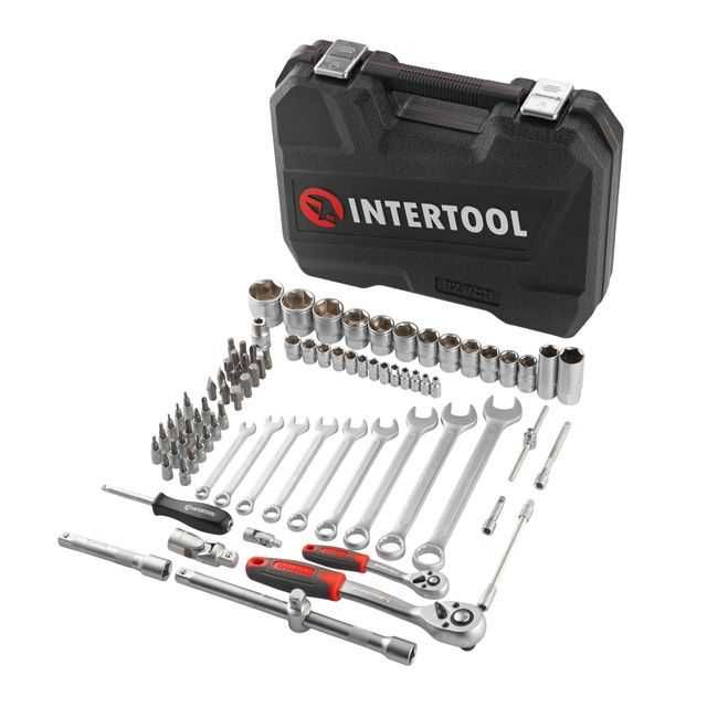Набір інструментів 1/2" & 1/4" 82од INTERTOOL ET-9082