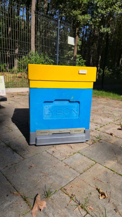 Ule dadant 10-ramkowe styropianowe Łysoń, korpusy 1/2 dadant, dokarmiaczka, syrop, wanienka, wiaderko, widelec. Akcesoria.