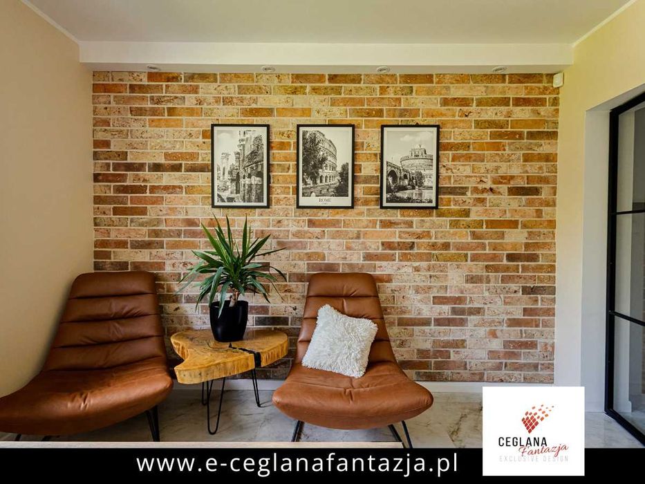 płytki z cegły rozbiórkowej, płytki ceglane, cegła na ścianę, montaż