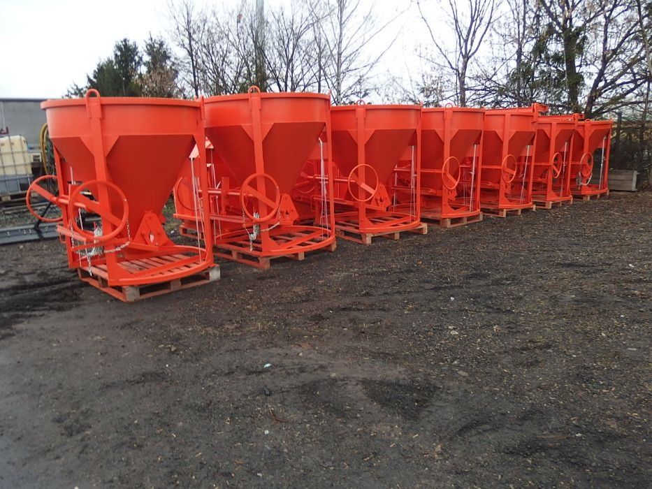 Kubeł pojemnik zbiornik dźwigowy do betonu ZB 500/2000L kastra bomba