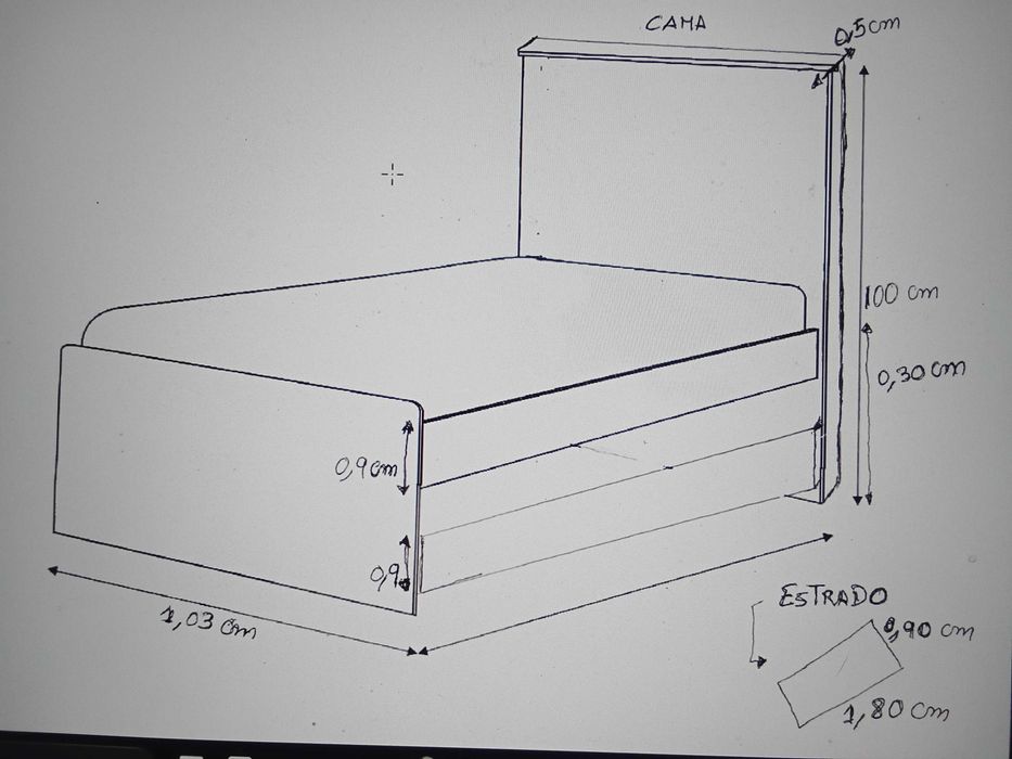 Cama solteiro Rosa- Ideal para quarto infantil