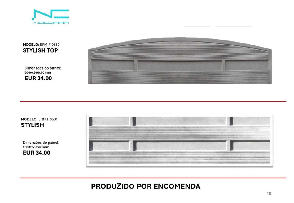 Painéis vedação em betao