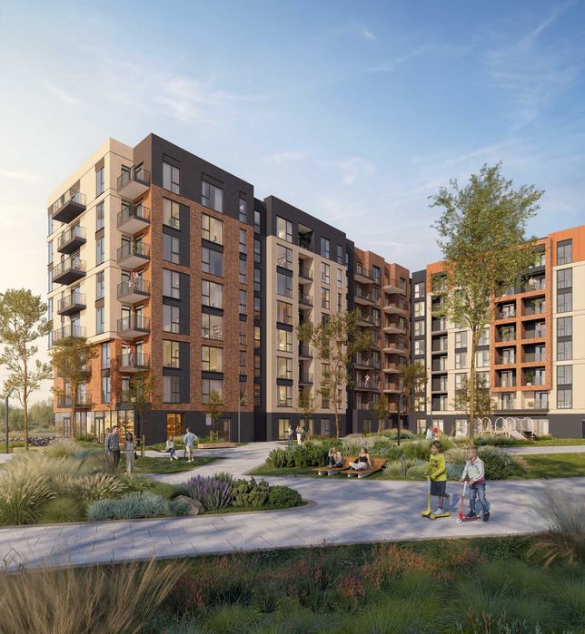 2-кім. квартира, 70.17 м² у ЖК з закритим двором