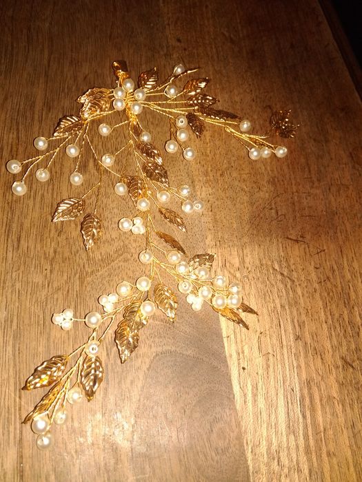 Stroik do włosów ślub wesele perły