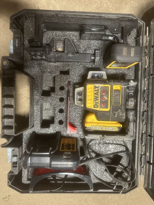 DEWALT DCE089D1R 3x360 Laser Krzyżowy + Detektor + Okulary + Aku + Ładowarka