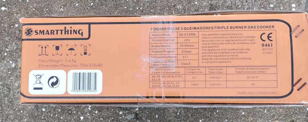 Fogão a gás de 3 bicos