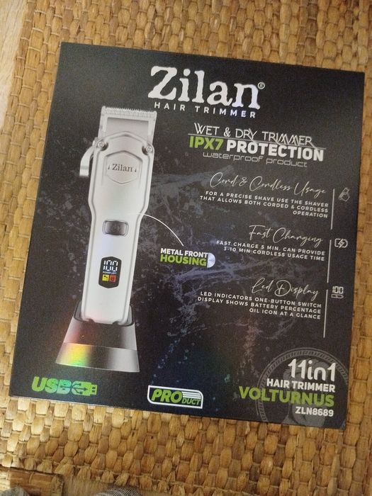 Maszynka bezprzewodowa do strzyżenia Zilan srebrna