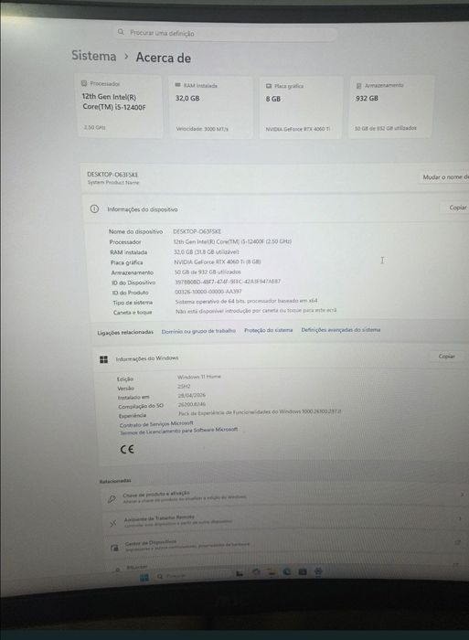 PC Gaming  i5-12400F | RTX 4060 Ti 8GB | 32GB RAM | 1TB SSD