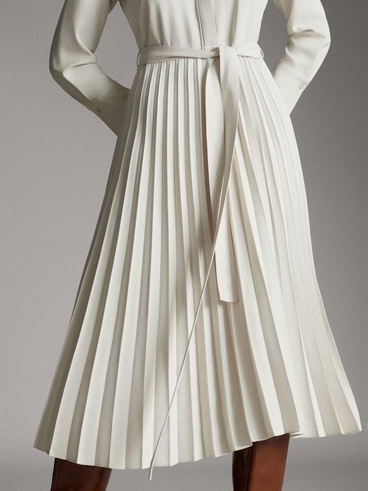 Платье с юбкой плисе Massimo Dutti