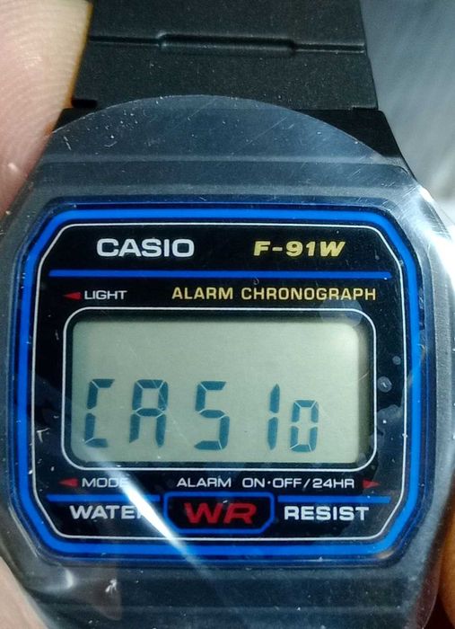 Casio F91W relógio original retro