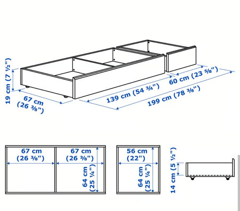 Łóżko HEMNES IKEA Rama biała bejca 2 szt. (+ szuflady na pościel + dno łóżka + materac)