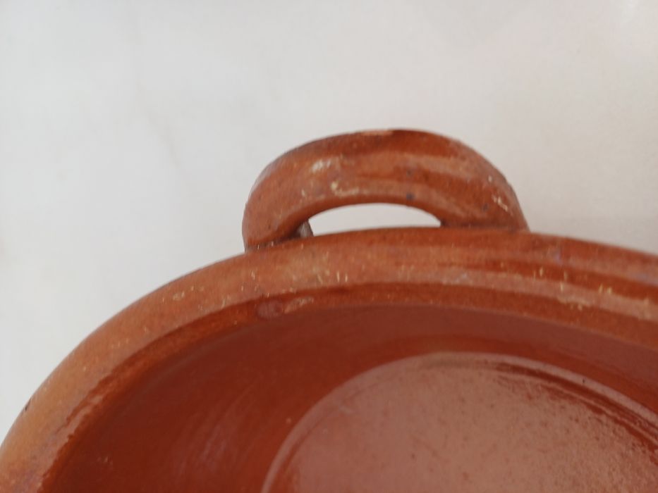 Tigela de barro grande alentejana e antiga com pegas