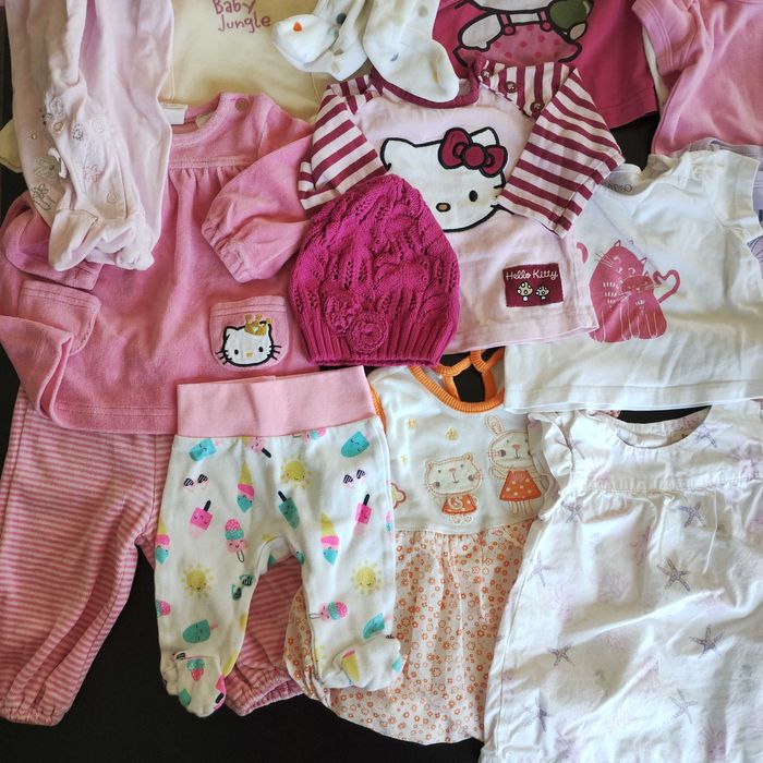 Zestaw letnich ubranek dla dziewczynki H&M rozm. 62/68