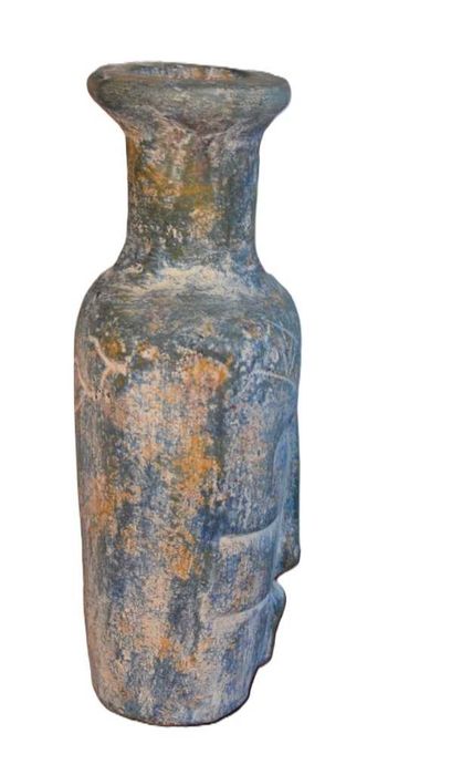 Jarra em terracota, com motivos Astecas, feita no México