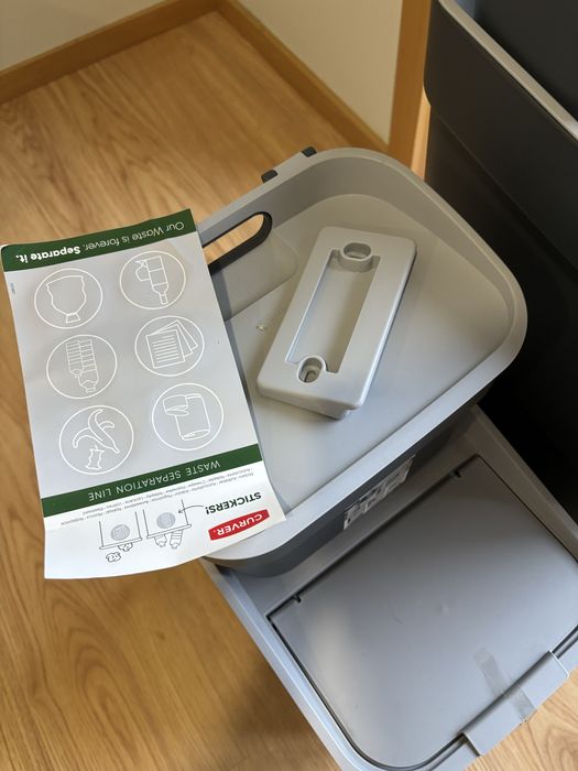 4 caixotes de lixo cinza, Ready to collect, Curver 5lt,10lt,20lt,30lt