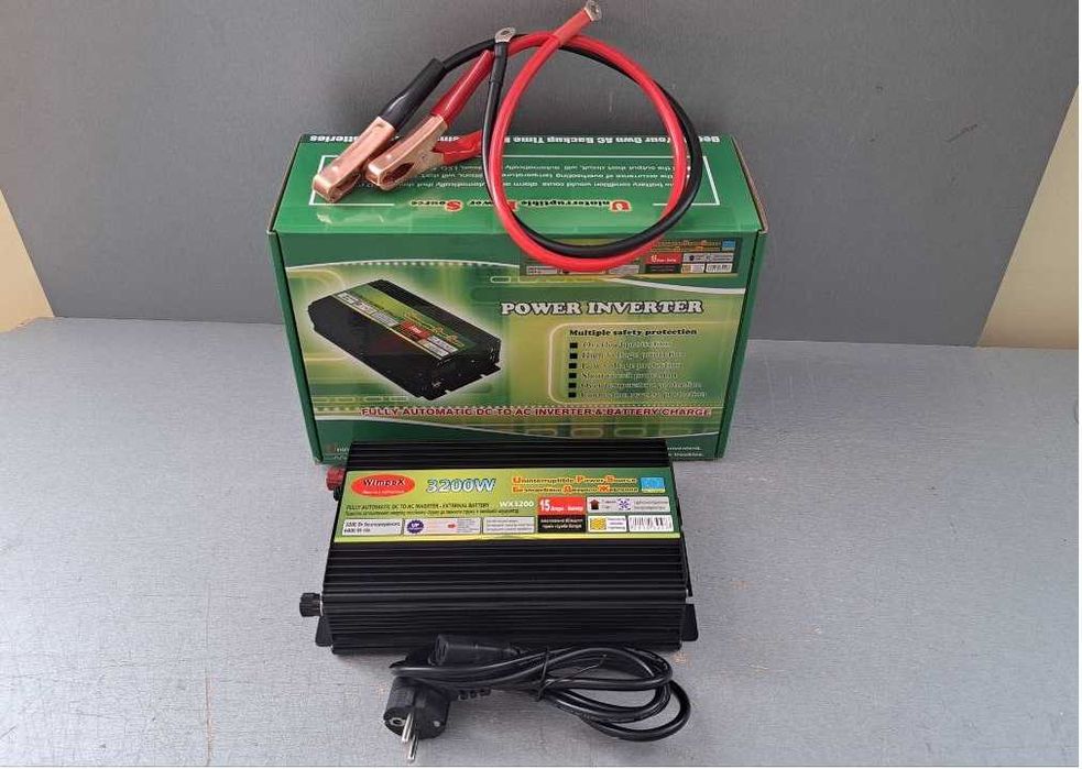 Бесперебойник для котла Преобразователь зарядка 15А 3200W Инвертор UPS