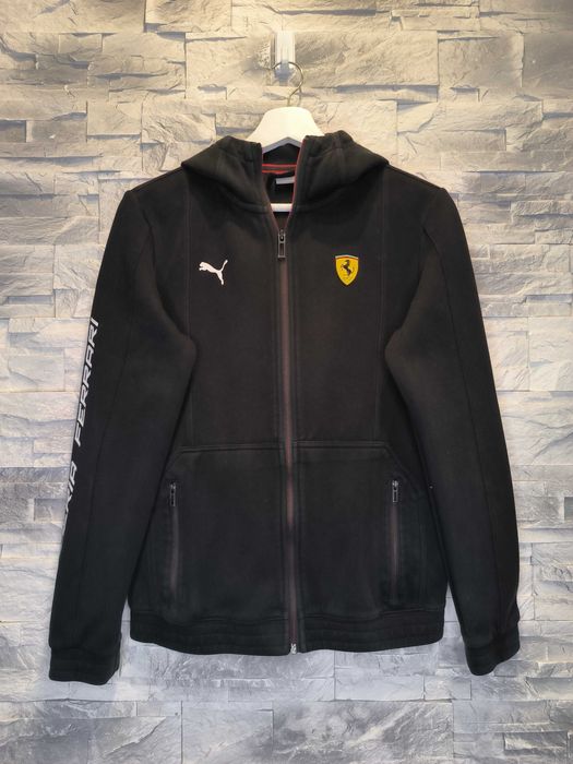 Bluza Rozpinana z Kapturem Puma Ferrari Czarna Racing Logo