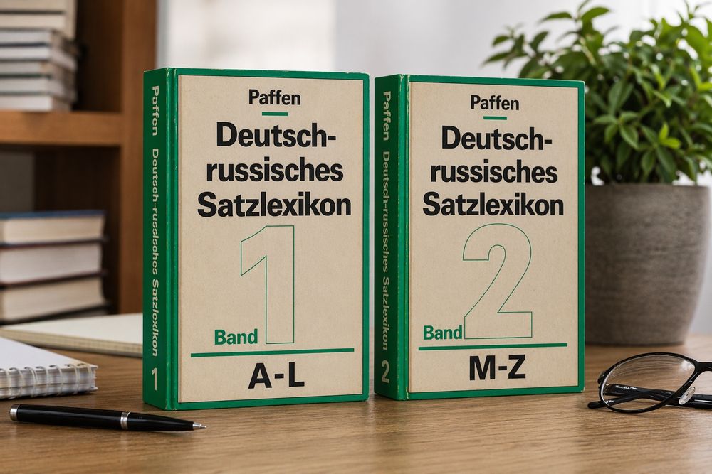 Обменяю комплект немецко-русских словарей Satzlexikon (2 тома)