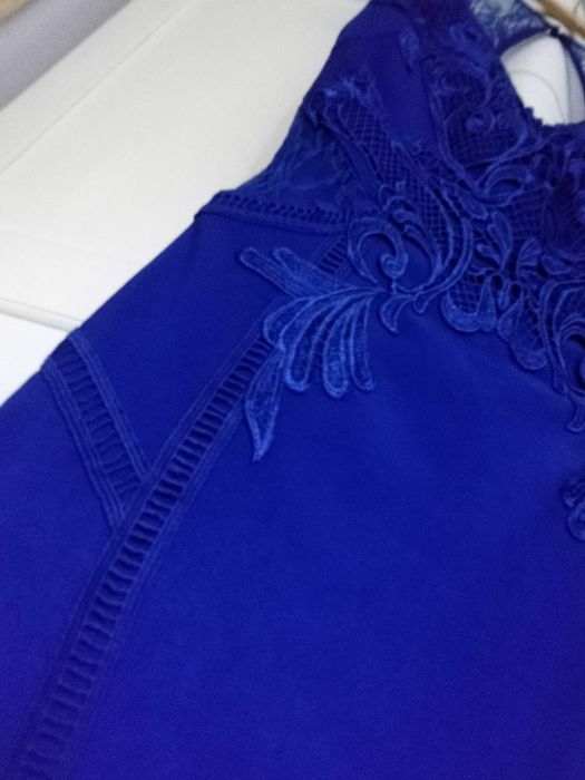 NOWA sukienka z gipiurą koronkowa Sylwester wesele bal elegancka 40 L