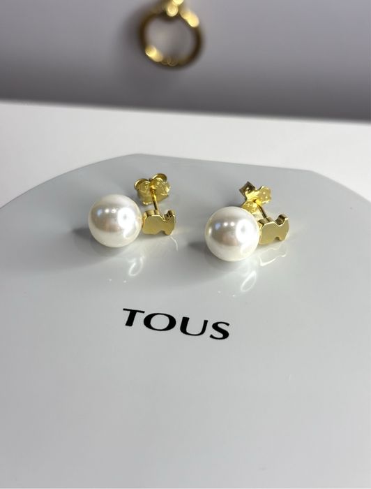 TOUS kolczyki Sweet Dolls perła srebro 925