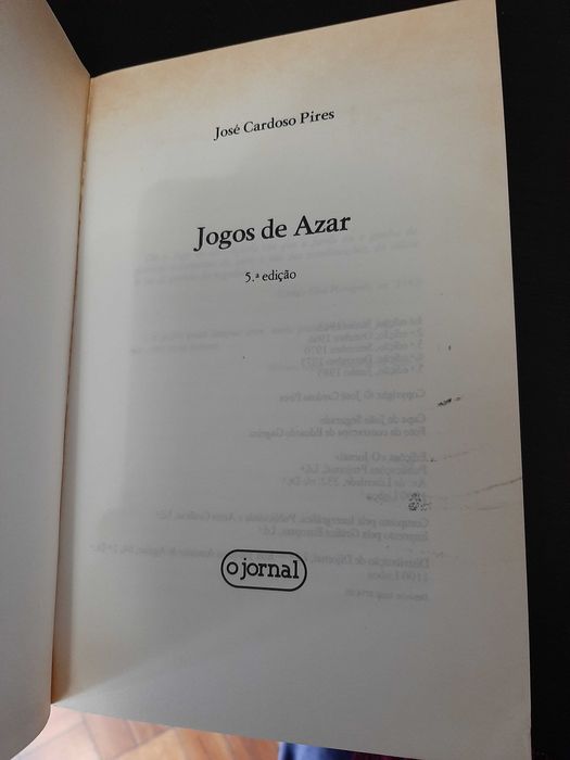 José Cardoso Pires - Jogos de Azar