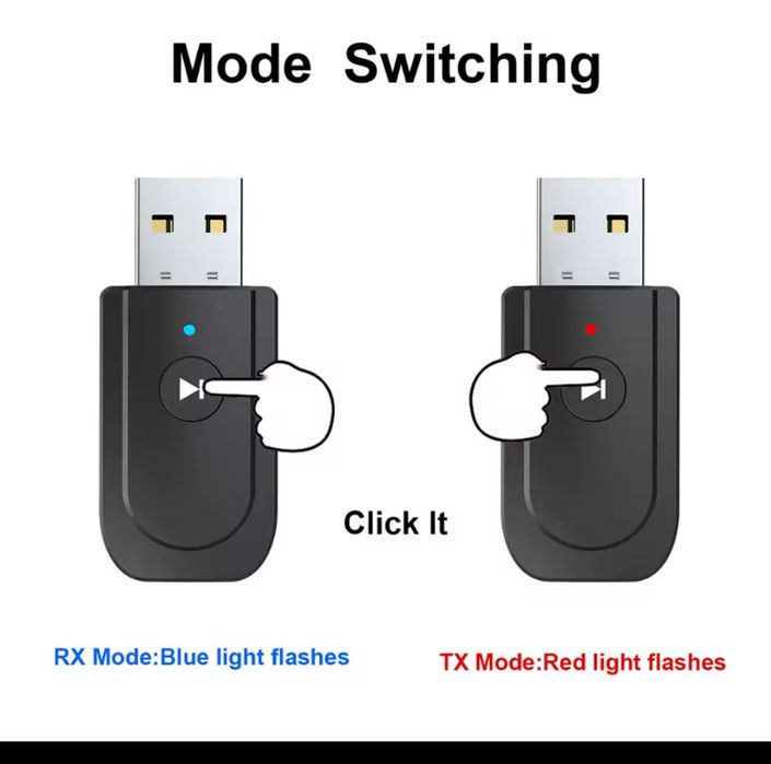 USB Bluetooth 5.0 Adapter 3 в 1 Bluetooth Transmitter Receiver