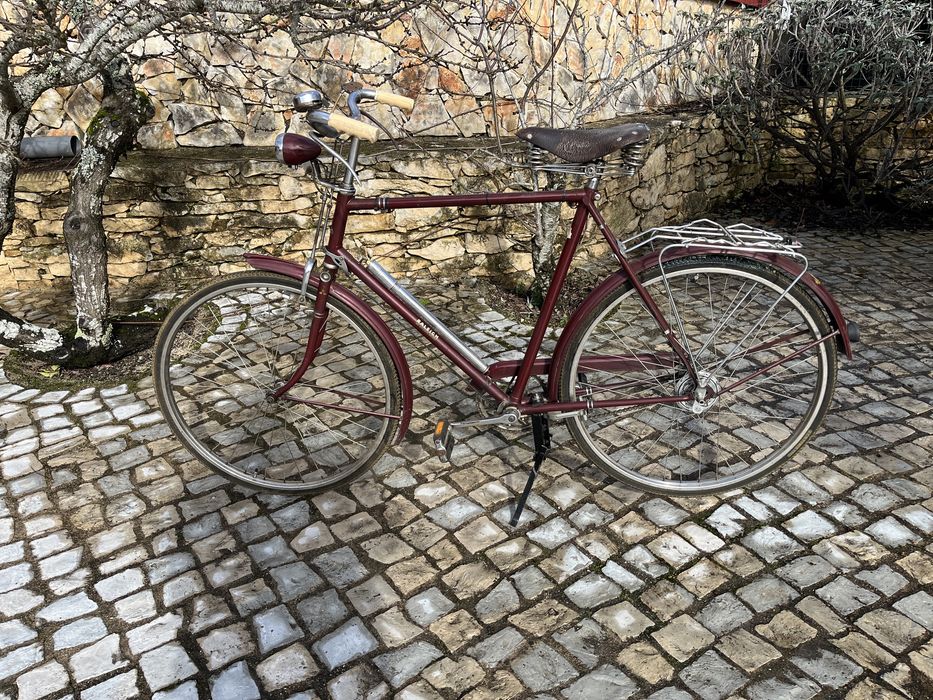 Antiga bicicleta pasteleira inglesa raleigh anos 50 original alavanca