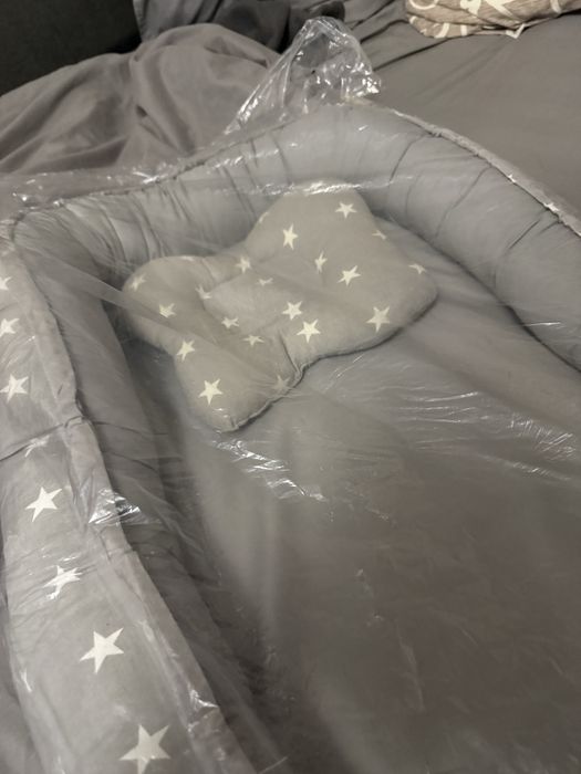 Дитячий бортик /косичка/утеплений чохол в коляску /кокон