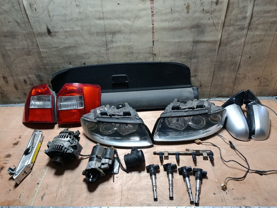 Audi a4 B6 1.8t  1.9 2.0  TDI alternator rozrusznik lusterka lampy przednie tylne roleta cewki przepływomierz listwa wtryskowa lewarek