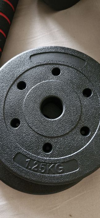 Kit treino em casa: halteres ajustáveis + barra ligação + bandas