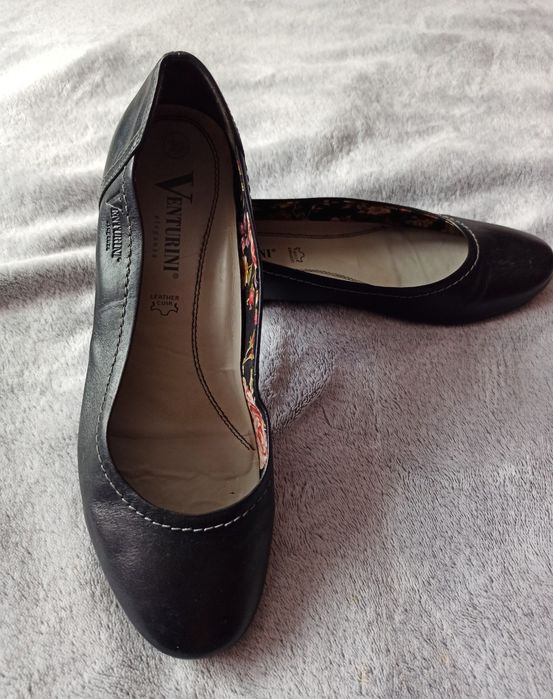 Buty baleriny Venturini Eleganza Leather Cuir r. 39 skóra