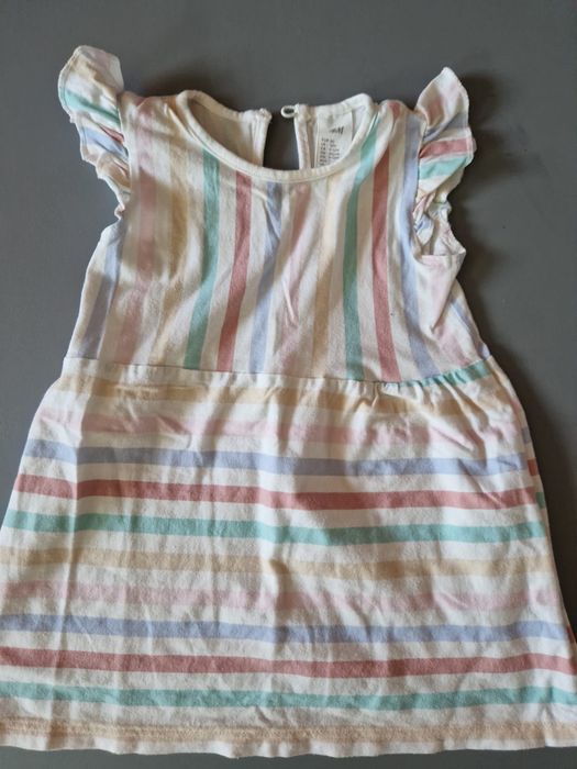 Zestaw sukienek niemowlęcych dla dziewczynki rozmiar 80