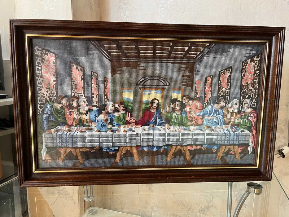 Ікона вишита хрестиком "Тайна вечеря"