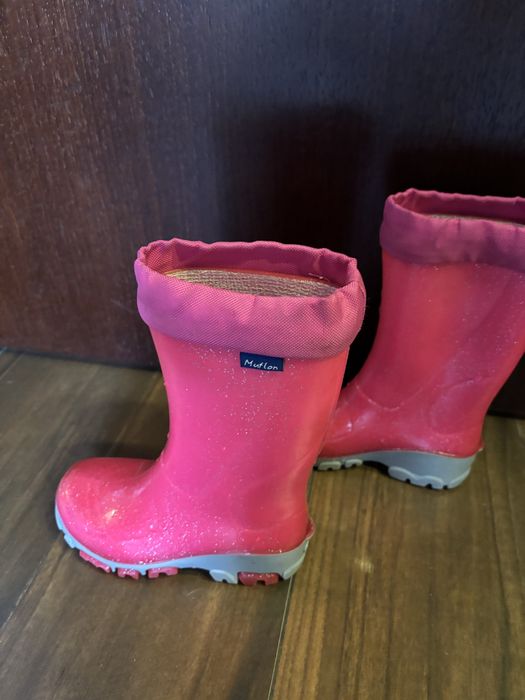 Kalosze muflon różowe z błyszczącymi drobinkami rozmiar 26