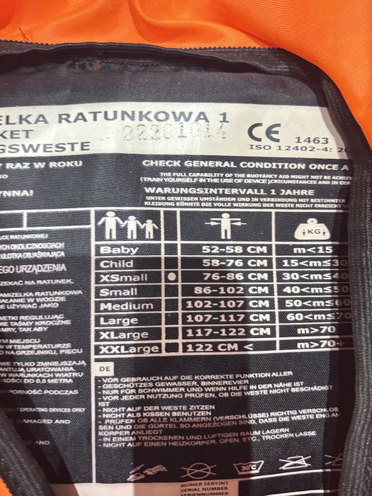 Kamizelka ratunkowa Aquarius rozm.XS