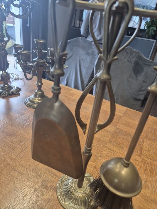 Zestaw do czyszczenia kominka  mosiężny