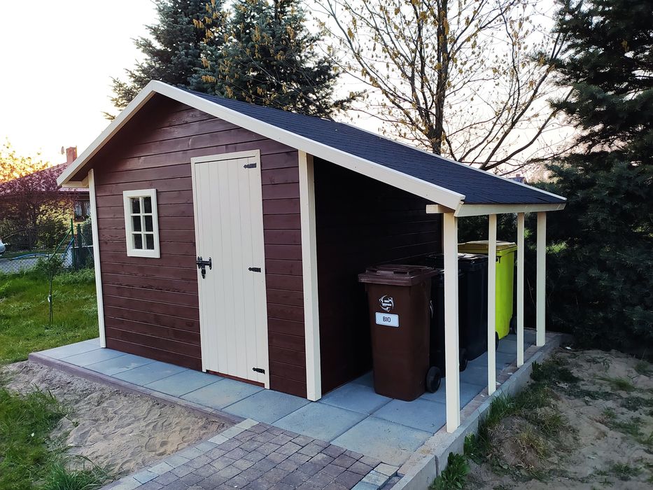 Domek drewniany, narzędziowy, szopka na narzędzia