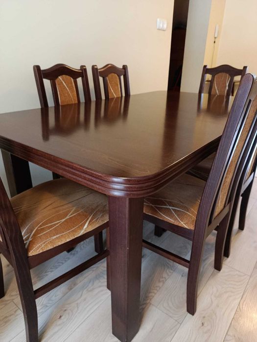 Komplet stół i 6 krzeseł drewniane Szymański Meble