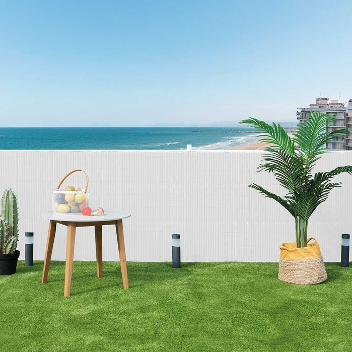 Vedação e Ocultação em Caniço PVC Branco 1,5 x 5 m