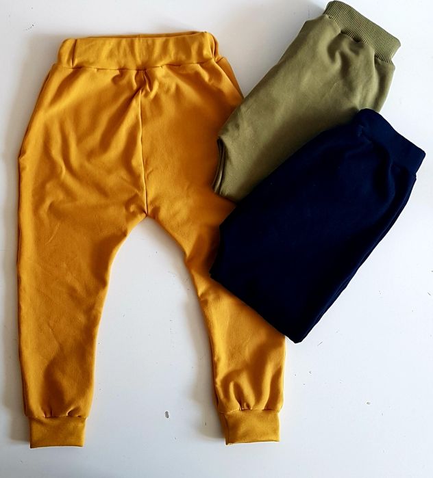 Spodnie dresowe baggy rozmiary 86-116 różne kolory handmade