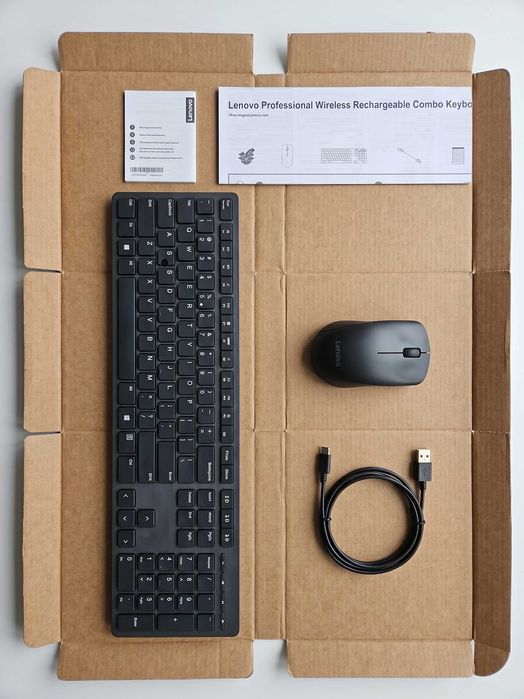 Lenovo Professional Keyboard & Mouse (EN) Bluetooth Recarregável Novo